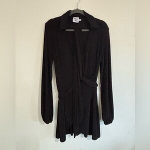 Princess Polly Black Sheath Dress with Bishop Sleeves